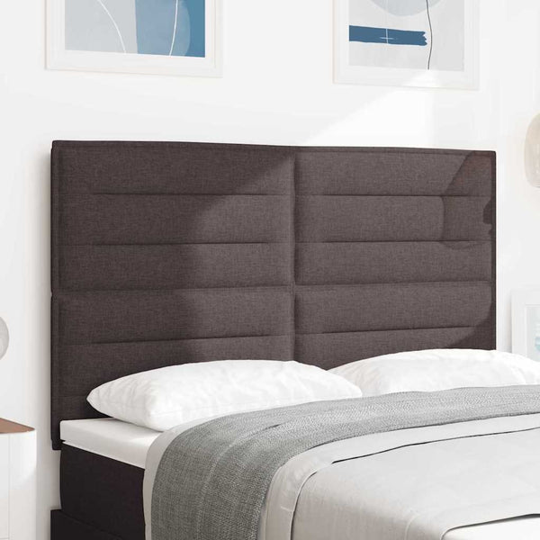 vidaXL Headboard Dark Brown 144 cm Fabric