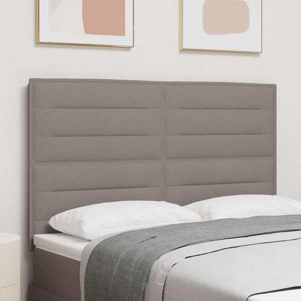vidaXL Headboard Taupe 144 cm Fabric