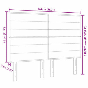vidaXL Headboard Taupe 144 cm Fabric