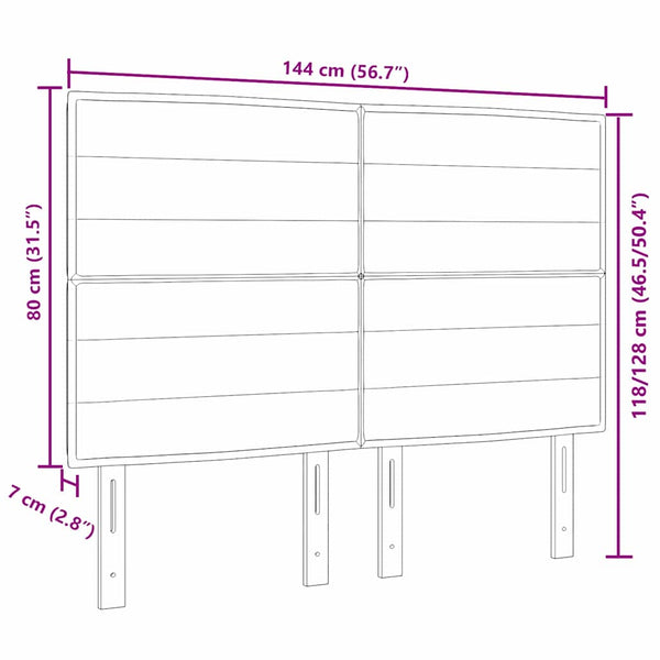 vidaXL Headboard Blue 144 cm Fabric
