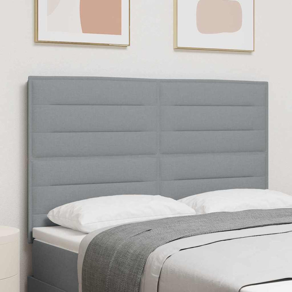 vidaXL Headboard Light Gray 160 cm Fabric