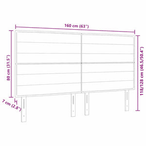vidaXL Headboard Black 160 cm Fabric