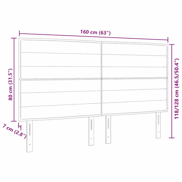 vidaXL Headboard Taupe 160 cm Fabric