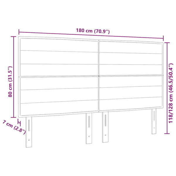 vidaXL Headboard Blue 180 cm Fabric