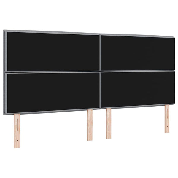 vidaXL Headboard Light Gray 200 cm Fabric