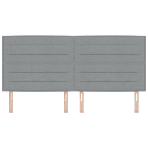 vidaXL Headboard Light Gray 200 cm Fabric