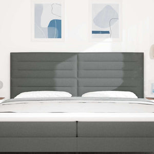vidaXL Headboard Dark Grey 200 cm Fabric