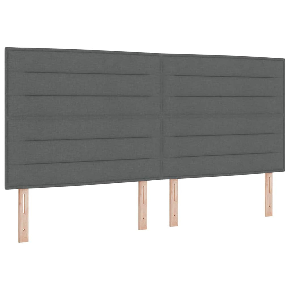 vidaXL Headboard Dark Grey 200 cm Fabric