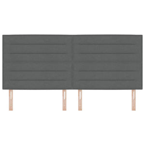 vidaXL Headboard Dark Grey 200 cm Fabric