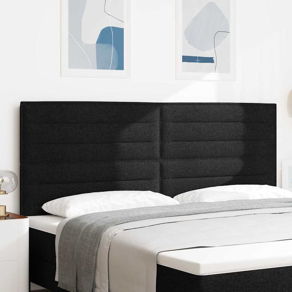 vidaXL Headboard Black 200 cm Fabric