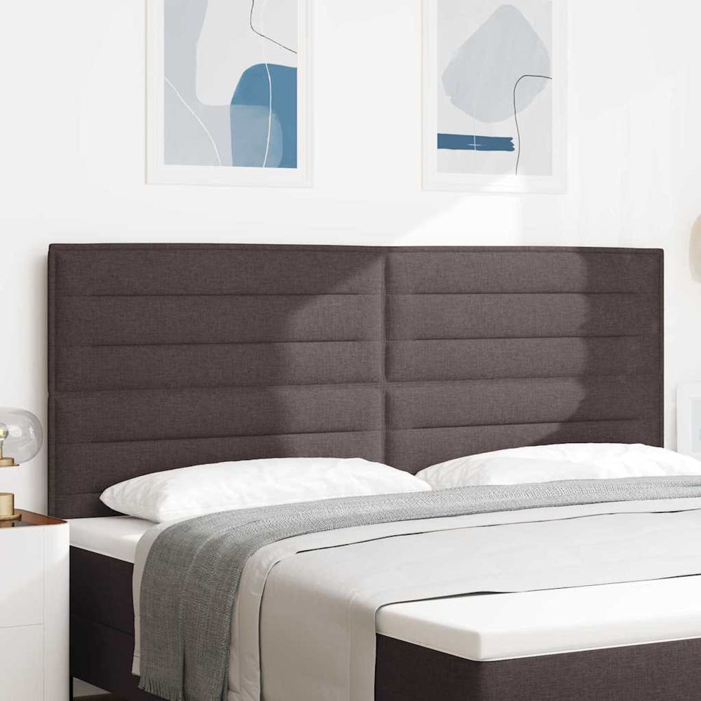 vidaXL Headboard Dark Brown 200 cm Fabric