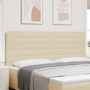 vidaXL Headboard Cream 200 cm Fabric