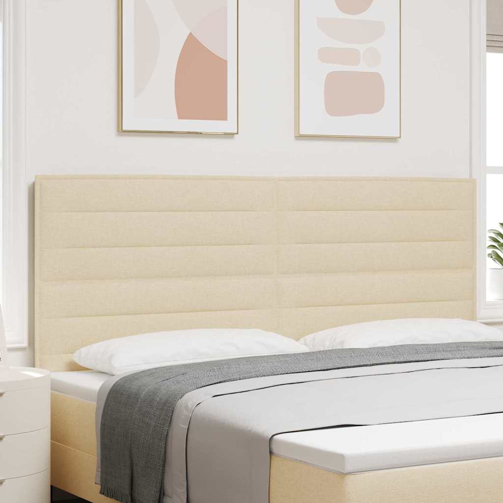 vidaXL Headboard Cream 200 cm Fabric
