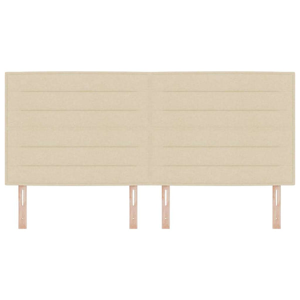 vidaXL Headboard Cream 200 cm Fabric