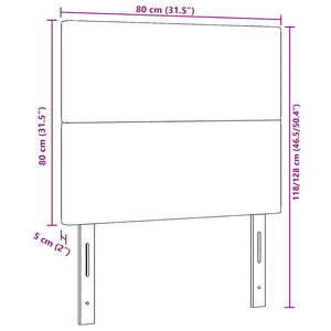 vidaXL Headboard Dark Grey 80 cm Corduroy
