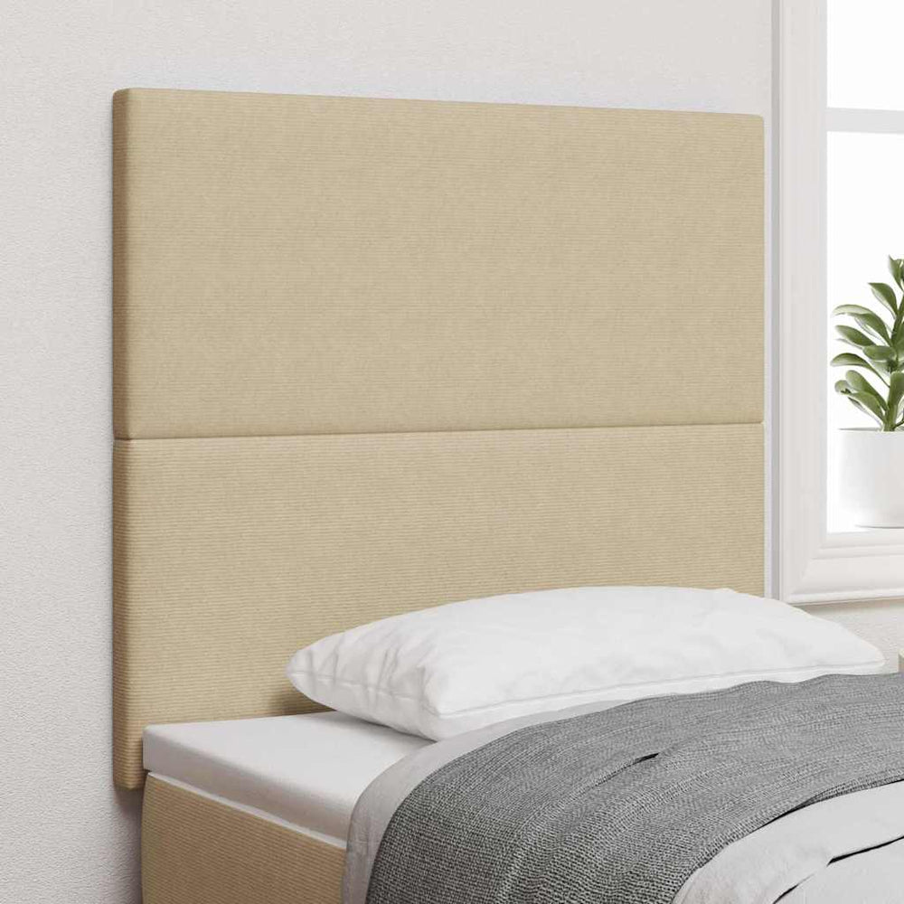 vidaXL Headboard Light Green-Grey 90 cm Cord Fabric