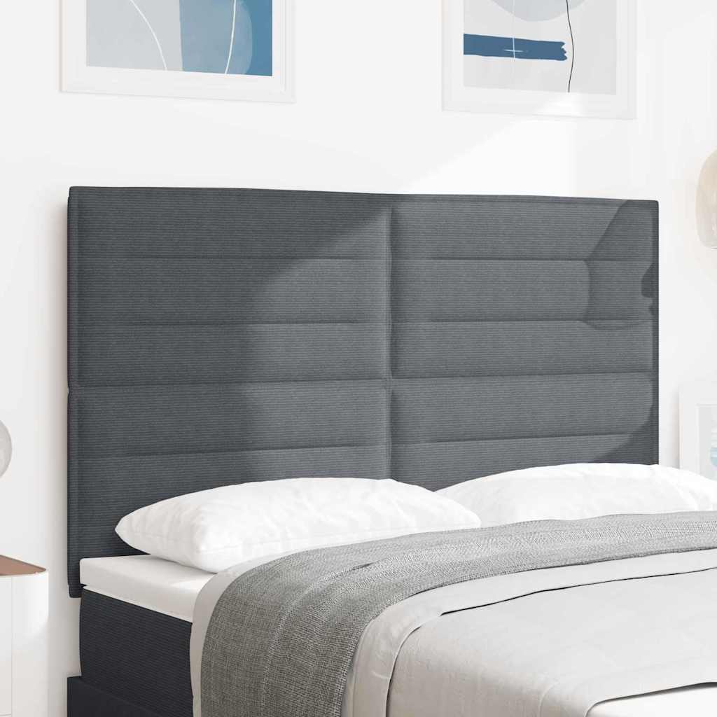 vidaXL Headboard Dark Grey 144 cm Corduroy