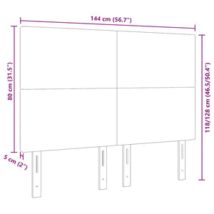 vidaXL Headboard Dark Grey 144 cm Corduroy
