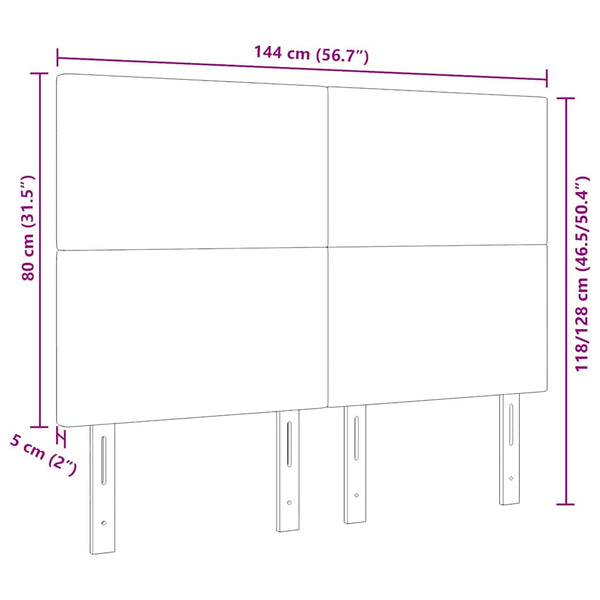 vidaXL Headboard Dark Grey 144 cm Corduroy
