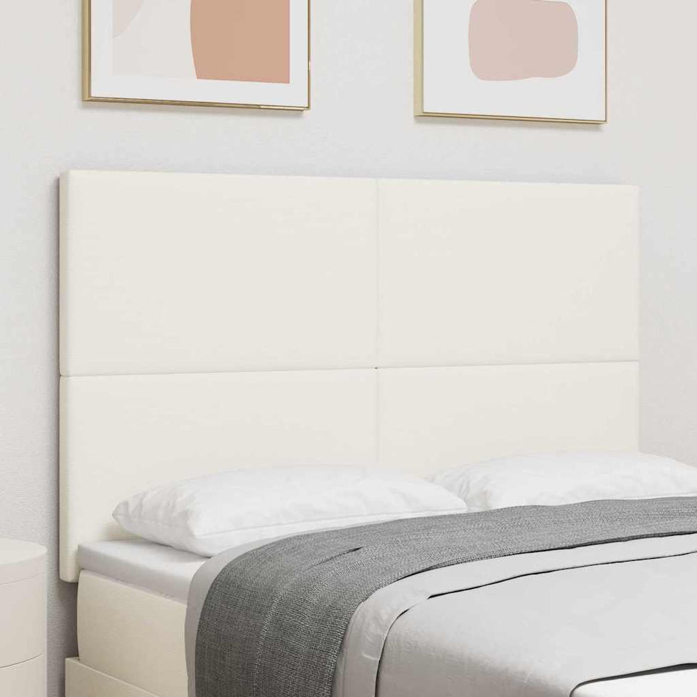 vidaXL Headboard Cream 144 cm Corduroy