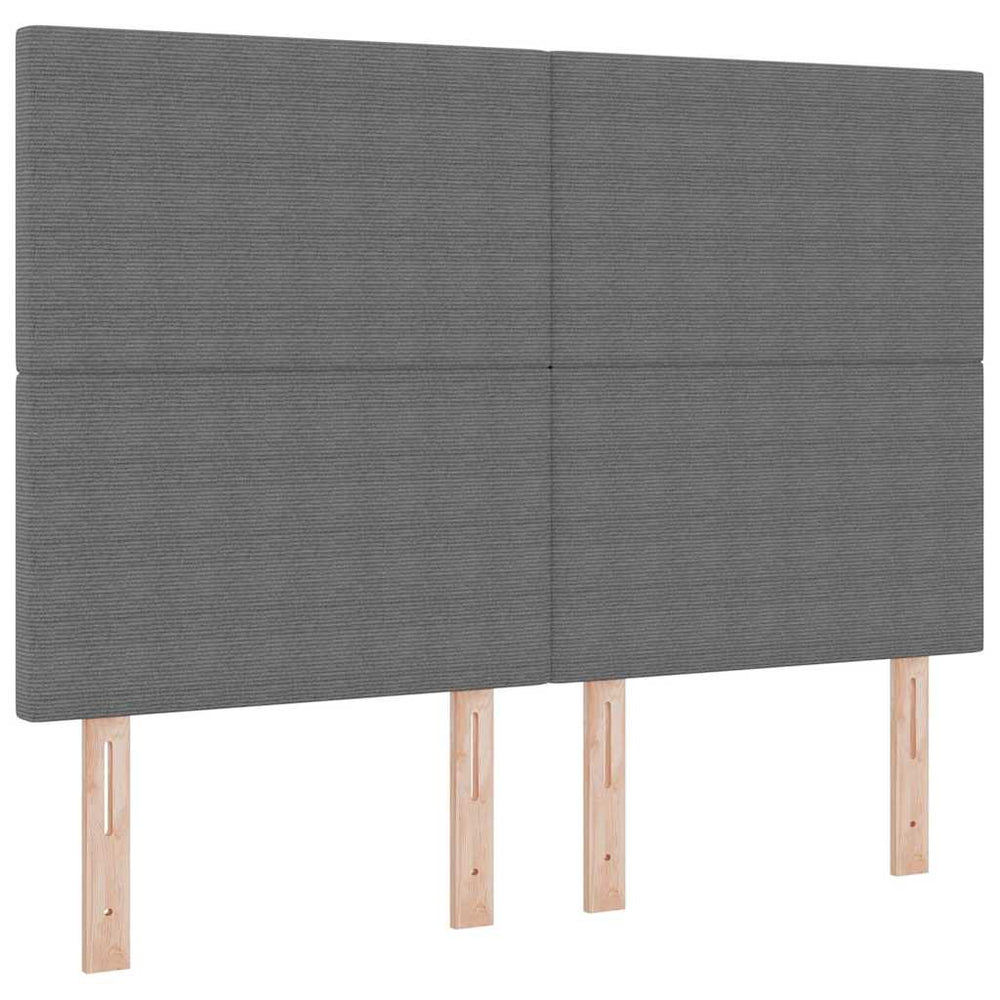 vidaXL Headboard Light Gray 160 cm Corduroy Fabric