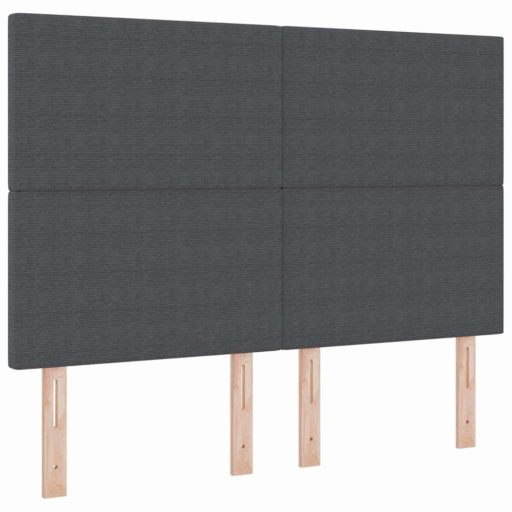 vidaXL Headboard Dark Grey 160 cm Corduroy Fabric