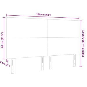 vidaXL Headboard Cream 160 cm Corduroy