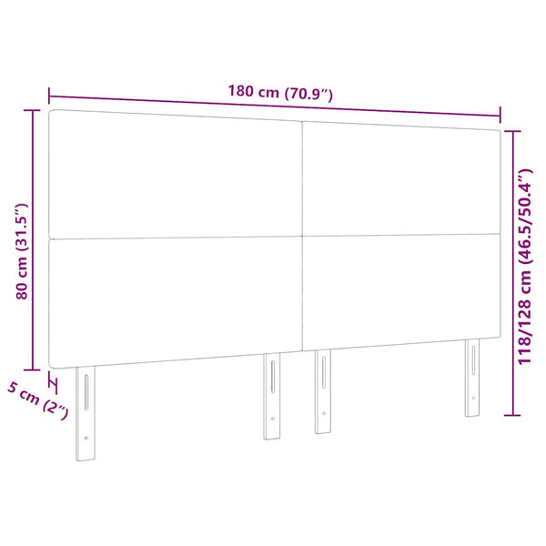 vidaXL Headboard Cream 180 cm Corduroy