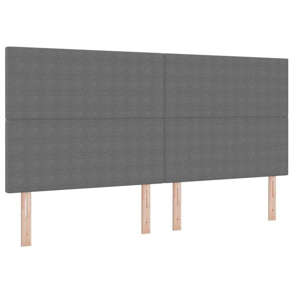 vidaXL Headboard Light Gray 200 cm Cord Fabric