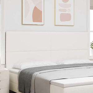 vidaXL Headboard Cream 200 cm Cord Fabric