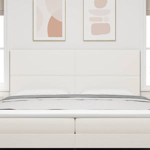 vidaXL Headboard Cream 200 cm Cord Fabric
