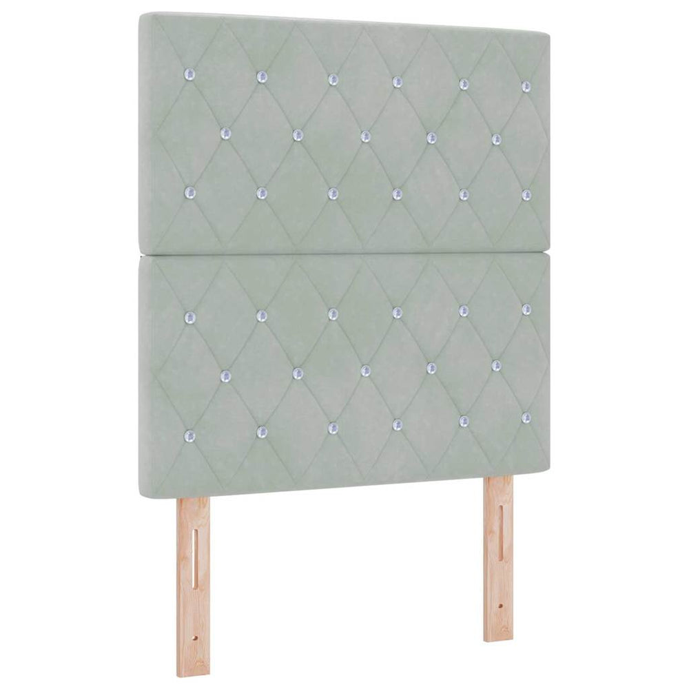 vidaXL Headboard Light Gray 80 cm Velvet