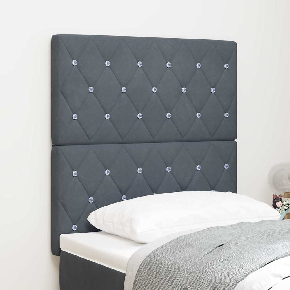 vidaXL Headboard Dark Grey 80 cm Velvet