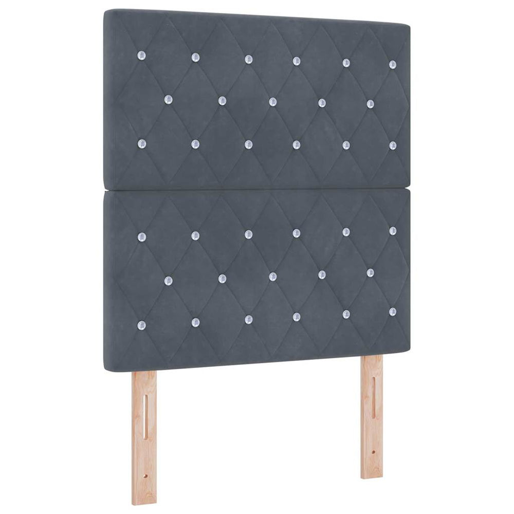 vidaXL Headboard Dark Grey 80 cm Velvet