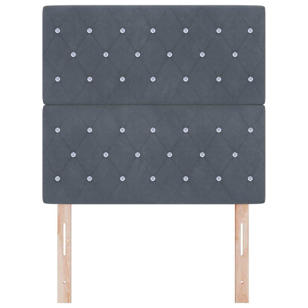vidaXL Headboard Dark Grey 90 cm Velvet