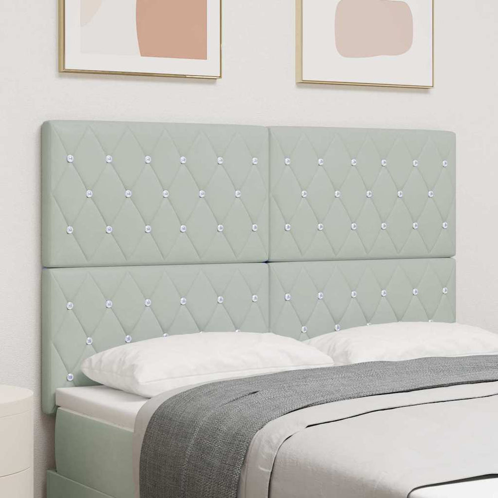 vidaXL Headboard Light Gray 144 cm Velvet