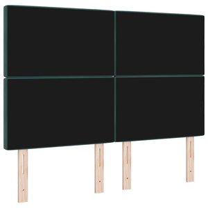 vidaXL Headboard Dark Green 144 cm Velvet