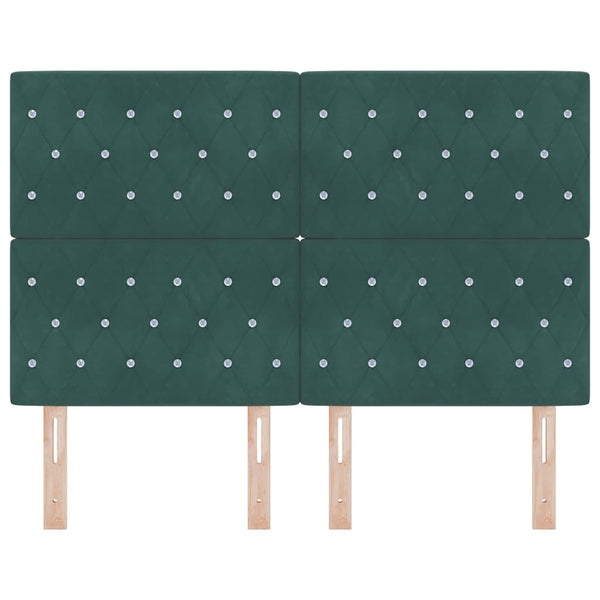 vidaXL Headboard Dark Green 144 cm Velvet