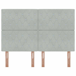 vidaXL Headboard Light Gray 160 cm Velvet