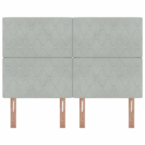 vidaXL Headboard Light Gray 160 cm Velvet
