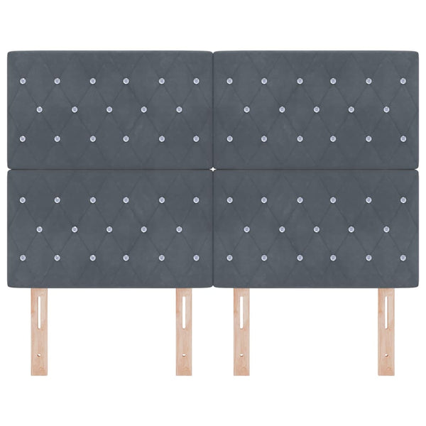 vidaXL Headboard Dark Grey 160 cm Velvet