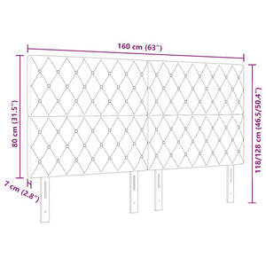 vidaXL Headboard Dark Grey 160 cm Velvet