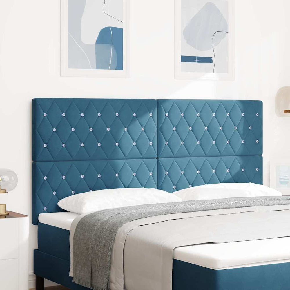 vidaXL Headboard Dark Blue 180 cm Velvet