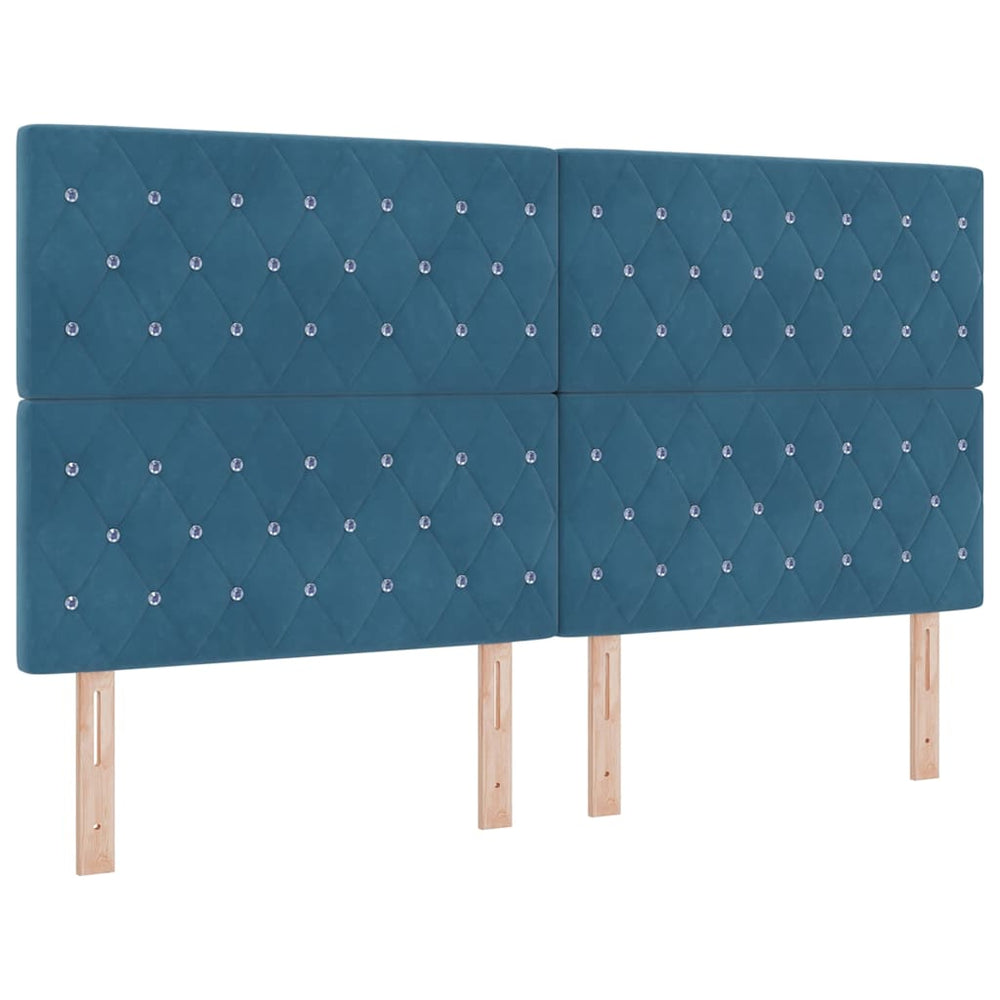 vidaXL Headboard Dark Blue 180 cm Velvet