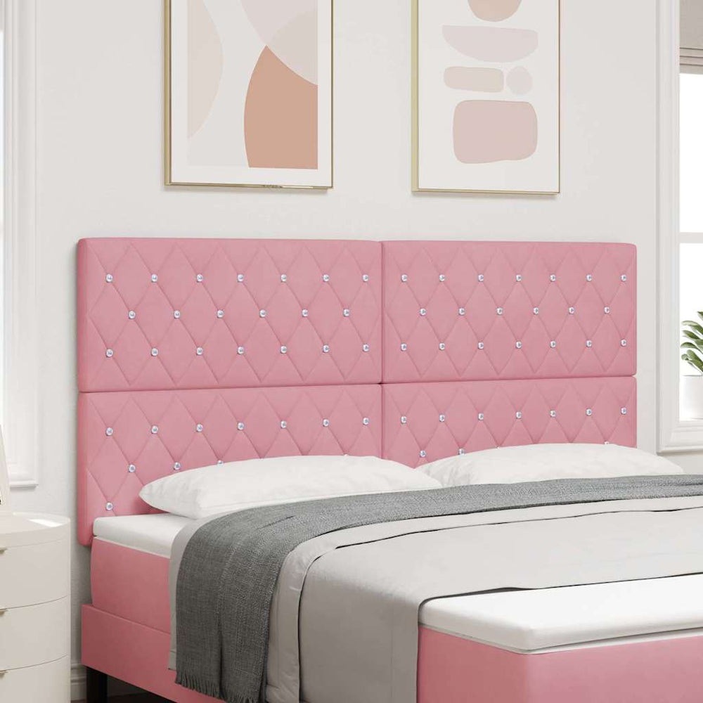 vidaXL Headboard Pink 180 cm Velvet