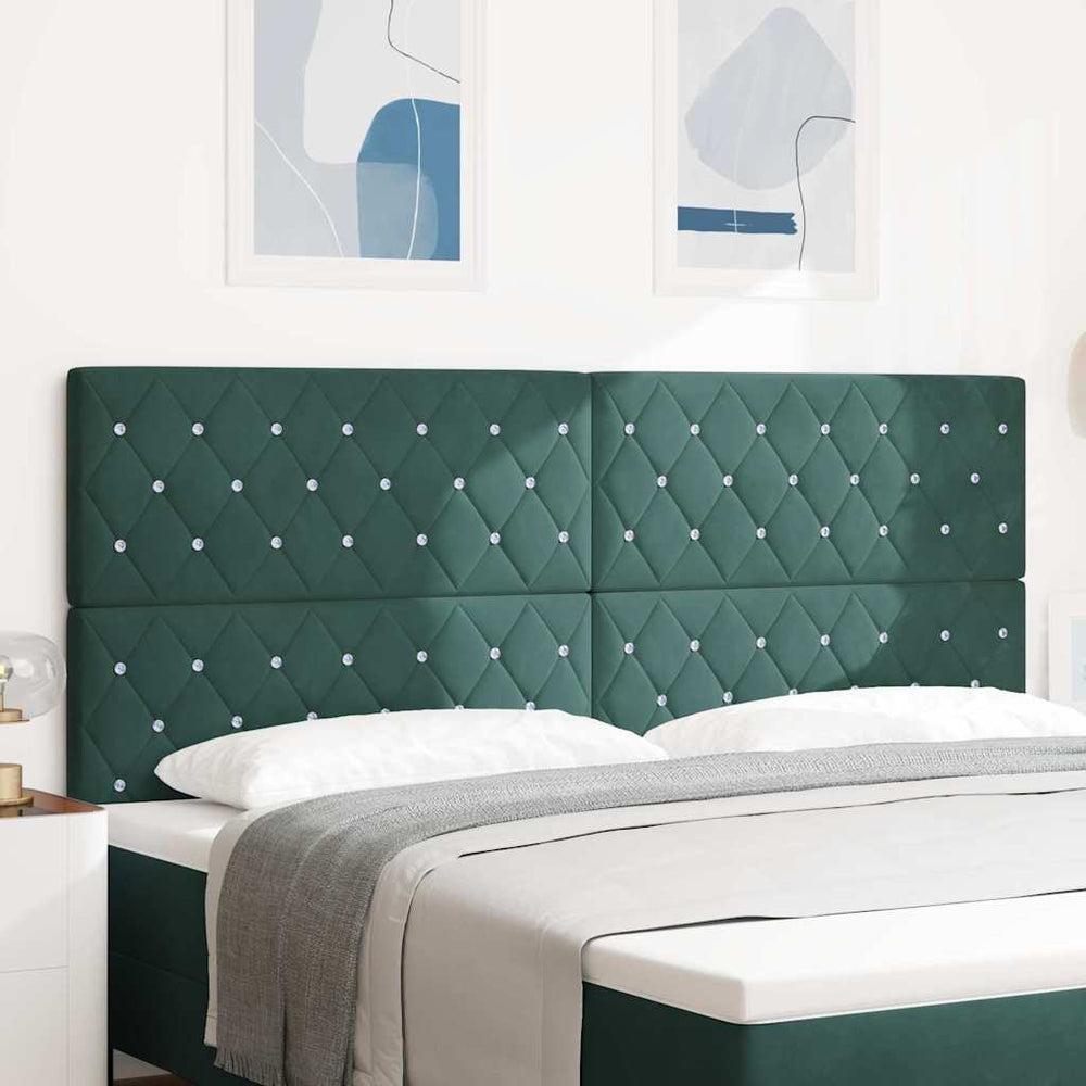 vidaXL Headboard Dark Green 200 cm Velvet