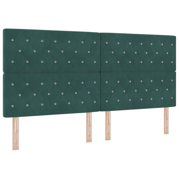 vidaXL Headboard Dark Green 200 cm Velvet