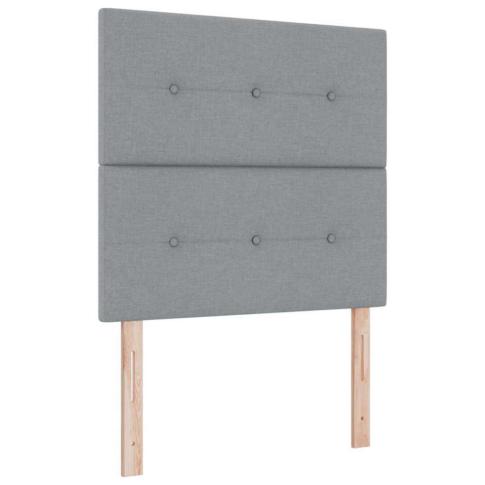 vidaXL Height-Adjustable Headboard with Headboard Light Grey 80 cm Fabric