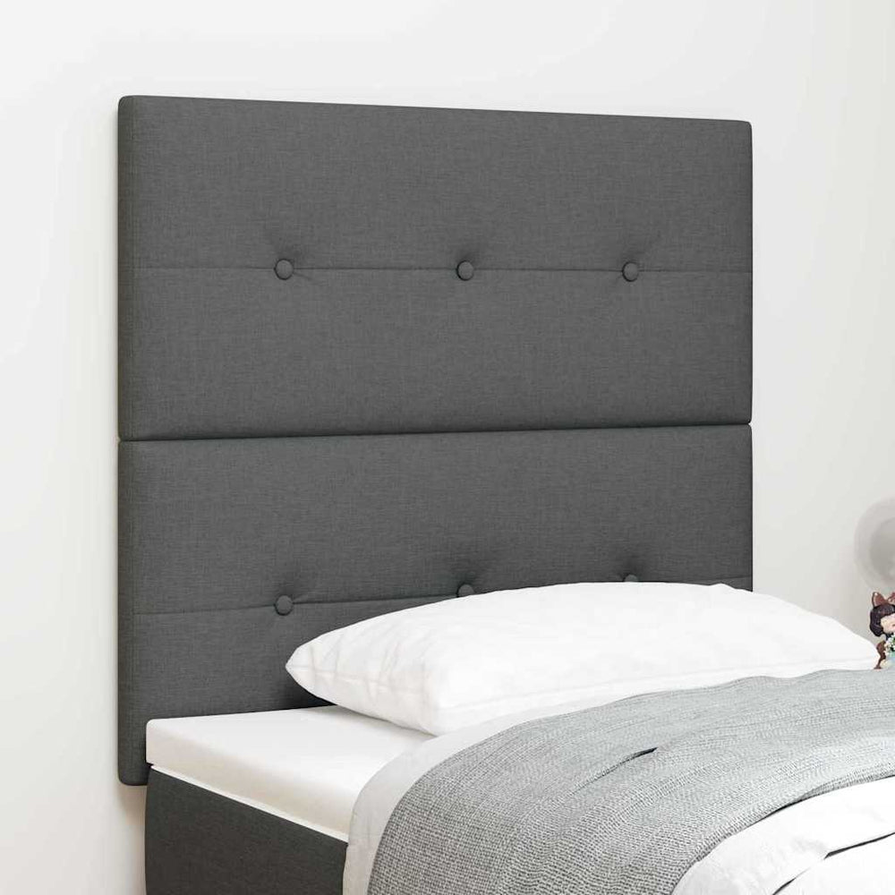 vidaXL Height-Adjustable Headboard Dark Grey 80 cm Fabric