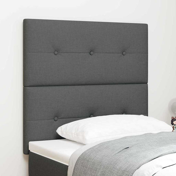 vidaXL Height-Adjustable Headboard Dark Grey 80 cm Fabric